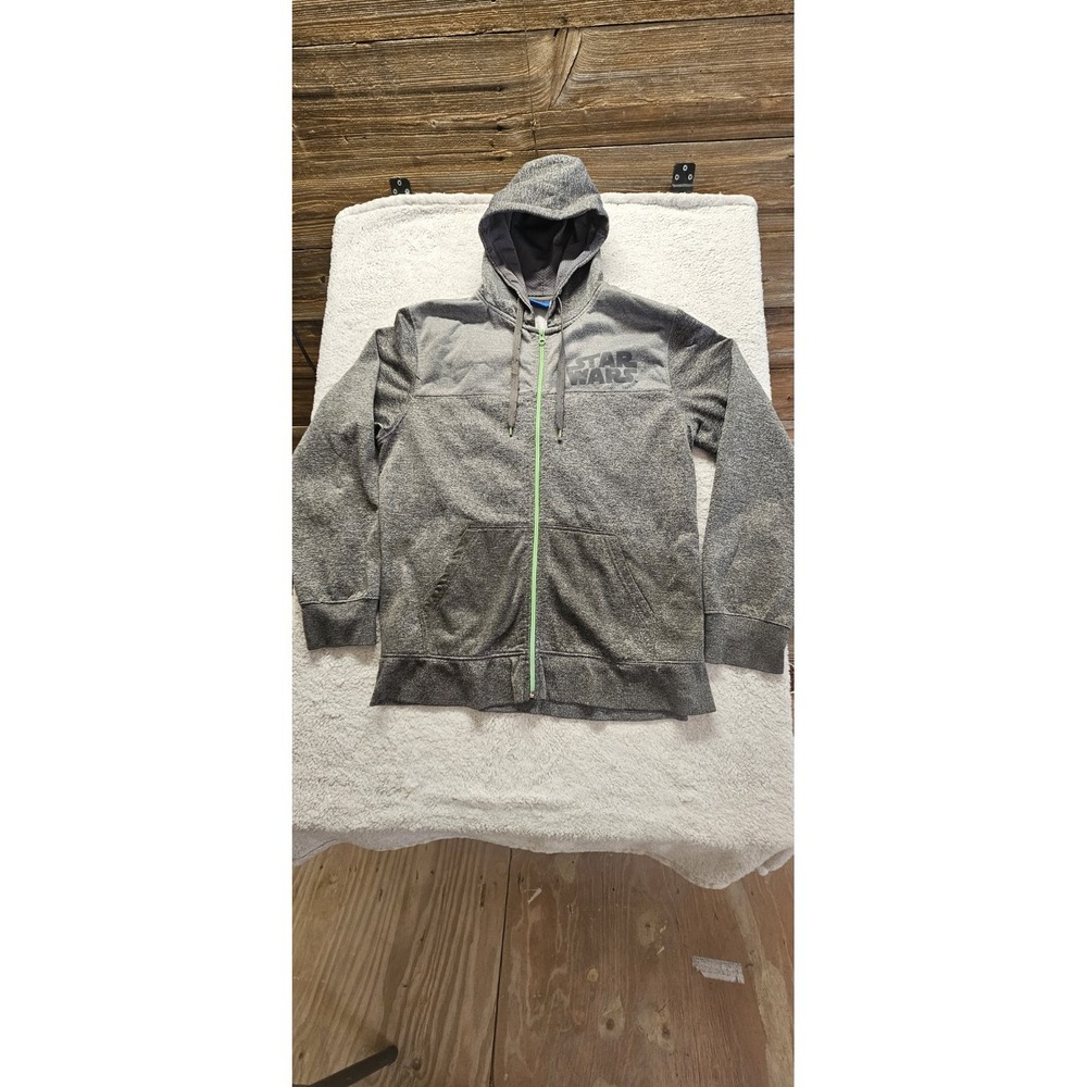 Star Wars Size Large Gray Zip-Up Hooded Hoodie Large Science Fiction Clothing‎ .